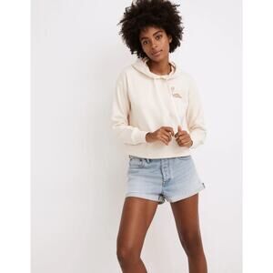 Madewell x Real Fun, Wow!® Graphic Hoodie Sweatshirt XLarge Cream and Cozy